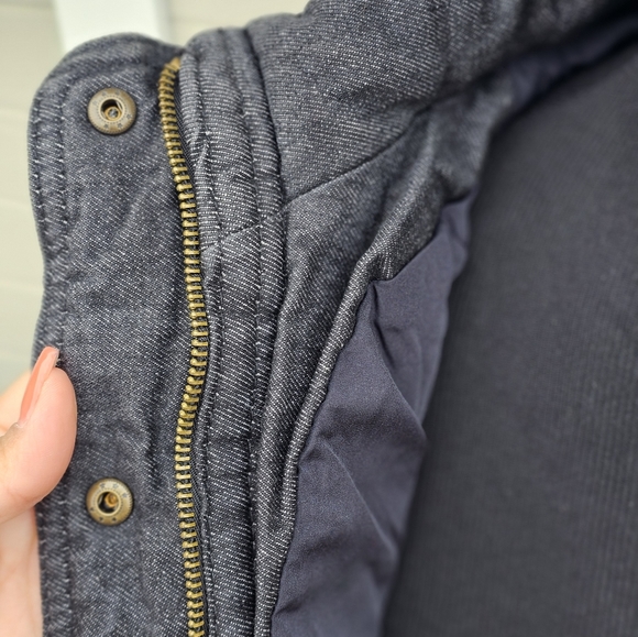 Black denim puffer jacket - Picture 5 of 6